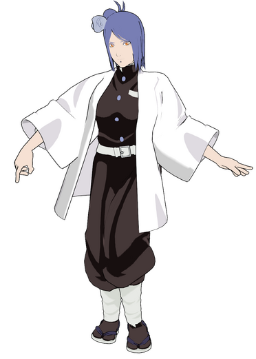 First 3D render of a model I've made for Konan in the basic Demon Slayer Corps uniform with a basic haori. Credits: CyberConnect2 &amp; TacChan